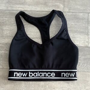 New Balance Black and White Sports Bra